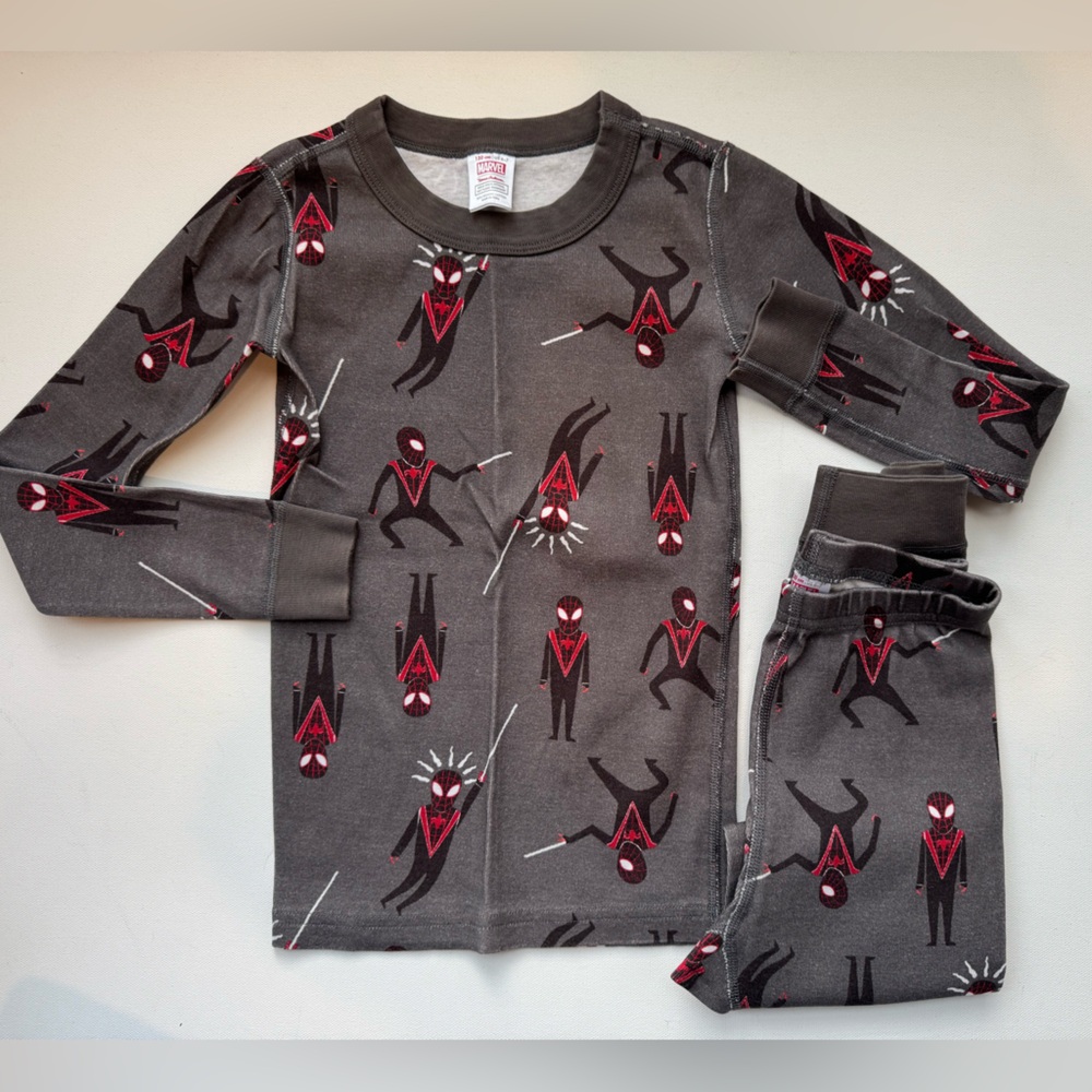 Excellent condition kids Hanna Andersson Marvel miles morales pajamas 6/7 $45